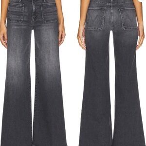 Mother Twister Sneak Flared Gray Jeans